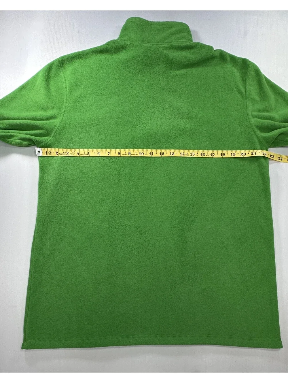 North Face 1/4 Zip Polyester Fleece LS Pullover Green Mens L
